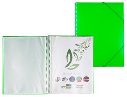 Carpeta Liderpapel Escaparate con Espiral 60 Fundas Polipropileno Din A4 Verde