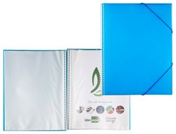 Carpeta Liderpapel Escaparate con Espiral 80 Fundas Polipropileno Din A4 Azul