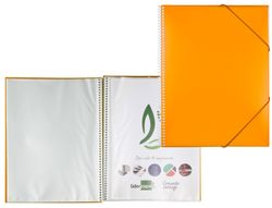 Carpeta Liderpapel Escaparate con Espiral 80 Fundas Polipropileno Din A4 Naranja