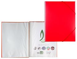 Carpeta Liderpapel Escaparate con Espiral 80 Fundas Polipropileno Din A4 Rojo