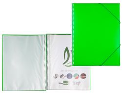 Carpeta Liderpapel Escaparate con Espiral 80 Fundas Polipropileno Din A4 Verde