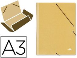 Carpeta Liderpapel Gomas A3 3 Solapas Carton Prespan Amarilla