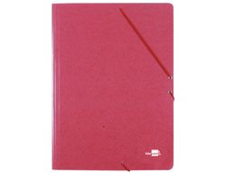 Carpeta Liderpapel Gomas A3 3 Solapas Carton Prespan Roja