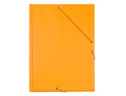 Carpeta liderpapel gomas folio 3 solapas carton forrado pvc naranja