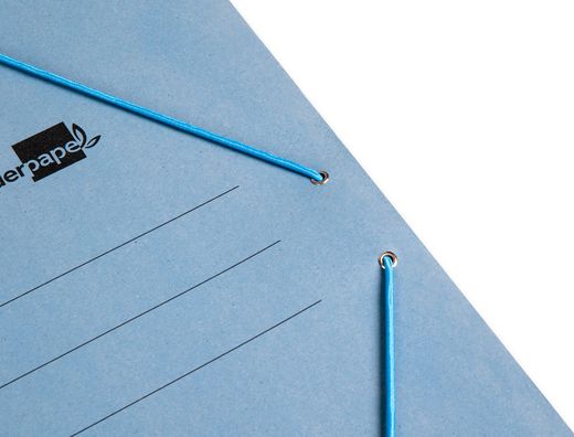 Carpeta Liderpapel Gomas Folio 3 Solapas Carton Pintado Azul