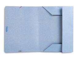 Carpeta Liderpapel Gomas Folio 3 Solapas Carton Pintado Azul