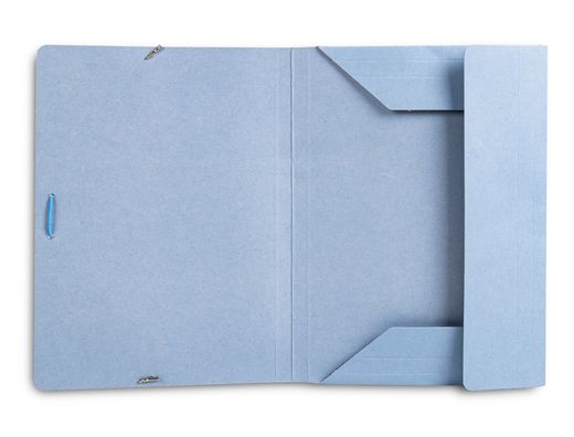 Carpeta Liderpapel Gomas Folio 3 Solapas Carton Pintado Azul