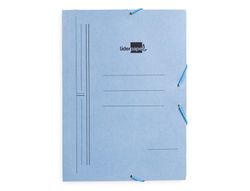 Carpeta Liderpapel Gomas Folio 3 Solapas Carton Pintado Azul