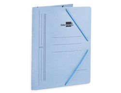 Carpeta Liderpapel Gomas Folio 3 Solapas Carton Pintado Azul