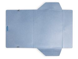Carpeta Liderpapel Gomas Folio 3 Solapas Carton Pintado Azul