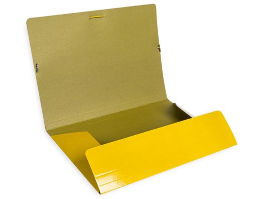 Carpeta liderpapel gomas folio 3 solapas carton plastificado color amarillo