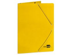 Carpeta liderpapel gomas folio 3 solapas carton plastificado color amarillo