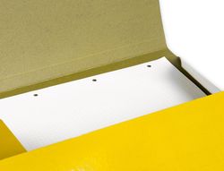 Carpeta liderpapel gomas folio 3 solapas carton plastificado color amarillo