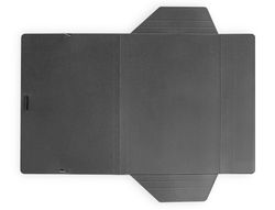 Carpeta liderpapel gomas folio 3 solapas carton plastificado color negro