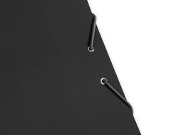 Carpeta liderpapel gomas folio 3 solapas carton plastificado color negro