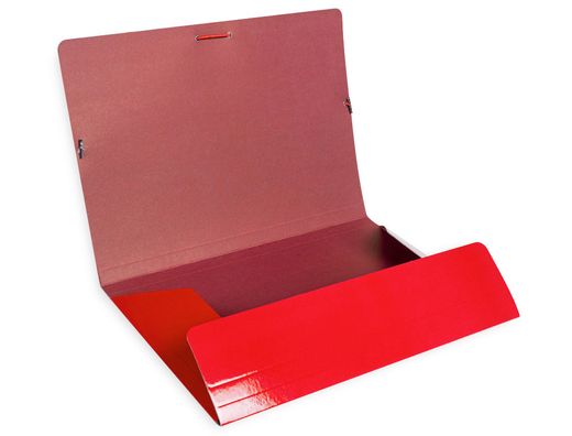Carpeta liderpapel gomas folio 3 solapas carton plastificado color rojo