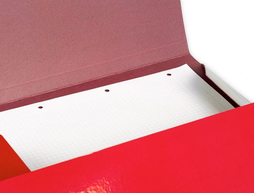 Carpeta liderpapel gomas folio 3 solapas carton plastificado color rojo