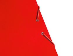 Carpeta liderpapel gomas folio 3 solapas carton plastificado color rojo