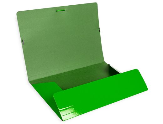 Carpeta liderpapel gomas folio 3 solapas carton plastificado color verde