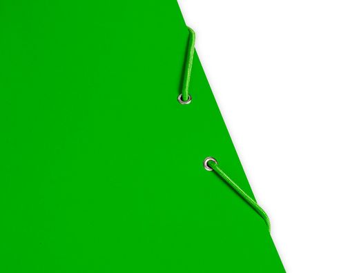 Carpeta liderpapel gomas folio 3 solapas carton plastificado color verde