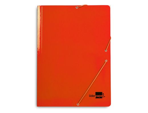 Carpeta Liderpapel Gomas Folio 3 Solapas Carton Plastificado Colores Surtidos