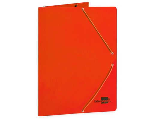 Carpeta Liderpapel Gomas Folio 3 Solapas Carton Plastificado Colores Surtidos