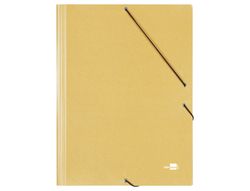 Carpeta Liderpapel Gomas Folio 3 Solapas Carton Prespan Amarilla