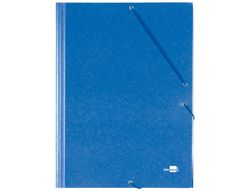 Carpeta Liderpapel Gomas Folio 3 Solapas Carton Prespan Azul