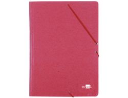Carpeta Liderpapel Gomas Folio 3 Solapas Carton Prespan Roja
