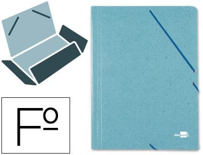 Carpeta Liderpapel Gomas Folio 3 Solapas Carton Prespan Verde