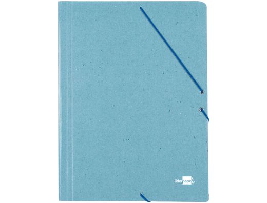 Carpeta Liderpapel Gomas Folio 3 Solapas Carton Prespan Verde