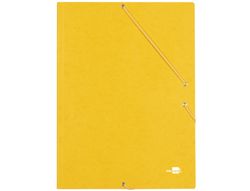 Carpeta Liderpapel Gomas Folio 3 Solapas Carton Simil Prespan Amarilla