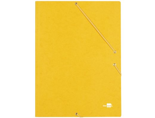 Carpeta Liderpapel Gomas Folio 3 Solapas Carton Simil Prespan Amarilla