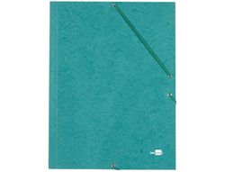 Carpeta Liderpapel Gomas Folio 3 Solapas Carton Simil Prespan Verde