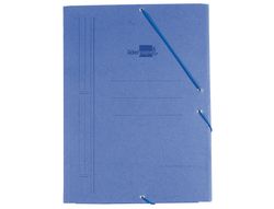 Carpeta Liderpapel Gomas Folio Sencilla Carton Compacto Azul