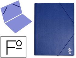 Carpeta Liderpapel Gomas Folio Sencilla Pvc Azul