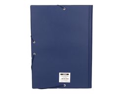 Carpeta Liderpapel Gomas Folio Sencilla Pvc Azul