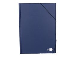 Carpeta Liderpapel Gomas Folio Sencilla Pvc Azul