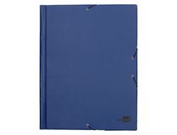 Carpeta Liderpapel Gomas Folio Solapas Plastico Azul