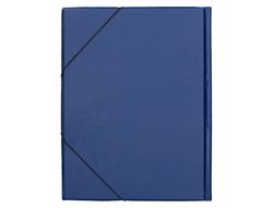 Carpeta Liderpapel Gomas Folio Solapas Plastico Azul