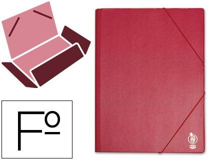 Carpeta Liderpapel Gomas Folio Solapas Plastico Burdeos