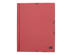 Carpeta Liderpapel Gomas Folio Solapas Plastico Burdeos
