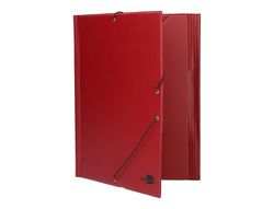 Carpeta Liderpapel Gomas Folio Solapas Plastico Burdeos