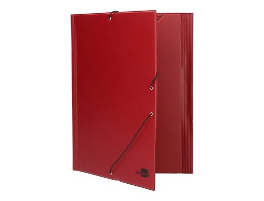 Carpeta Liderpapel Gomas Folio Solapas Plastico Burdeos