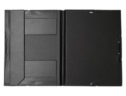 Carpeta Liderpapel Gomas Folio Solapas Plastico Negra