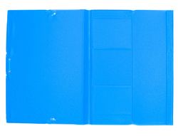 Carpeta Liderpapel Gomas Plastico Folio Solapa Color Celeste