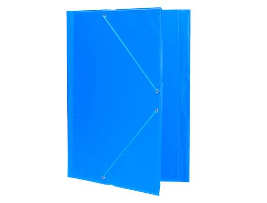 Carpeta Liderpapel Gomas Plastico Folio Solapa Color Celeste