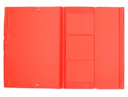Carpeta Liderpapel Gomas Plastico Folio Solapa Color Rojo