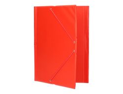 Carpeta Liderpapel Gomas Plastico Folio Solapa Color Rojo