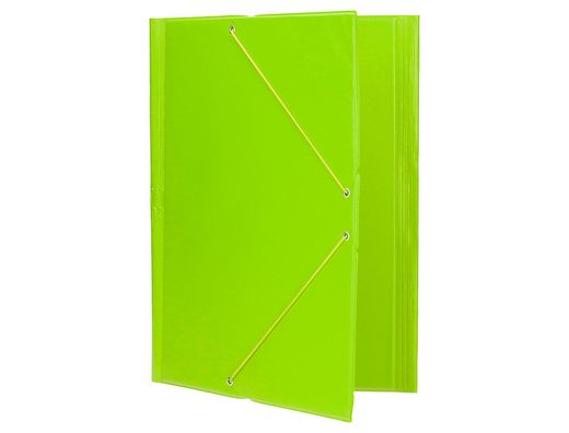 Carpeta Liderpapel Gomas Plastico Folio Solapa Color Verde Pistacho